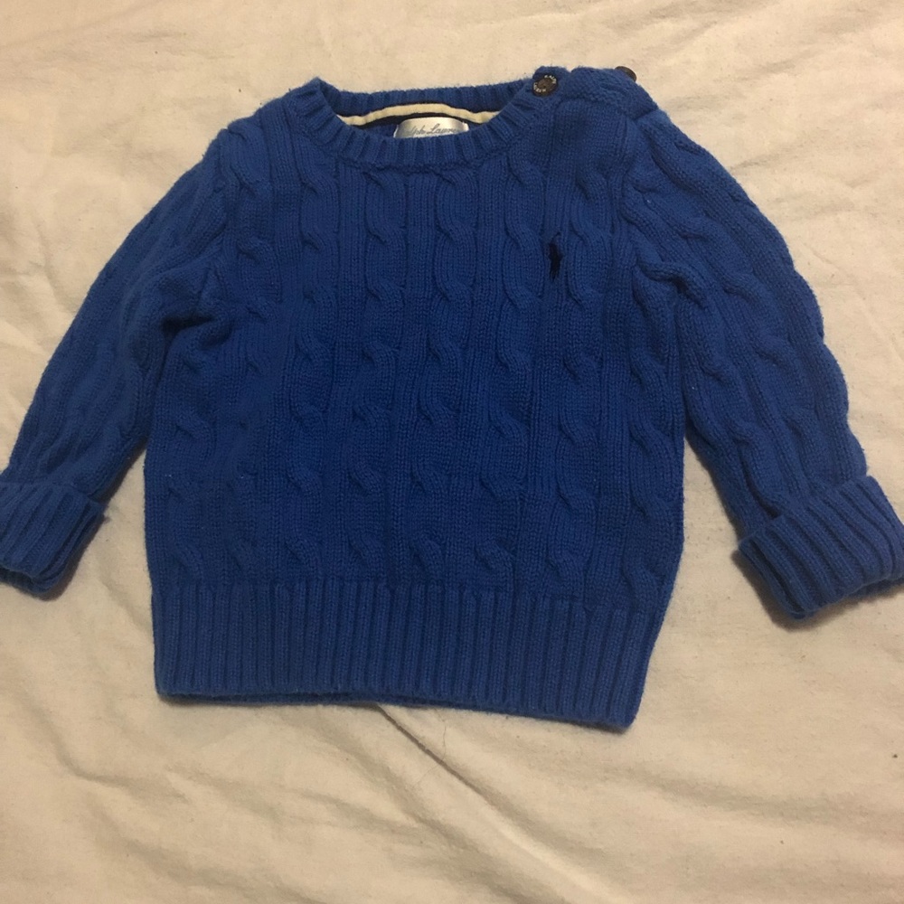 Blue Ralph Lauren sweater ,worn twice.